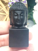 Load image into Gallery viewer, Black Obsidian Carved Buddha Statue