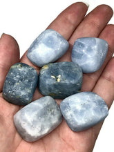 Load image into Gallery viewer, One (1) Large Blue Calcite Tumbled Stone