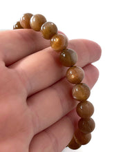 Load image into Gallery viewer, Premium Quality A Grade Peach Moonstone with Sunstone 9 mm Beaded Bracelet