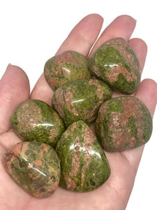 One (1) XL Unakite Tumbled Stone