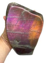 Load image into Gallery viewer, XL 19 Cm Premium A Grade Rare Purple Flash Labradorite Polished Freeform Display Crystal