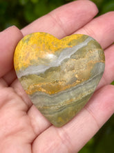 Load image into Gallery viewer, Indonesian Bumblebee Jasper Puffy Heart #4