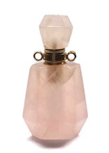 Load image into Gallery viewer, Rose Quartz Crystal Perfume Bottle Pendant