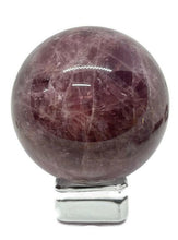 Load image into Gallery viewer, Premium A Grade Purple Lavender Rose Quartz Crystal Sphere with Star