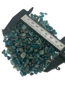 Tumbled Neon Blue Apatite Crystal Chips (100g)