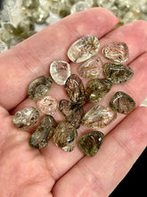 Load image into Gallery viewer, Tumbled Rutilated Green Tourmaline in Quartz Crystal Chips (100g)