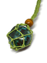 Load image into Gallery viewer, Macrame Crystal Keeper Pouch Necklace