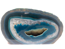 Load image into Gallery viewer, XL Sparkling Teal Blue Agate Druze Geode Cave