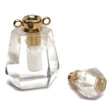 Load image into Gallery viewer, Clear Quartz Crystal Perfume Bottle Pendant