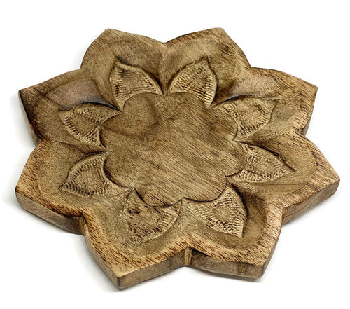 Wooden Lotus Flower Bowl