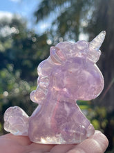 Load image into Gallery viewer, Hand Crafted Purple Amethyst Crystal Resin Unicorn