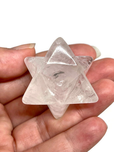 One (1) Clear Quartz Crystal Merkaba Star