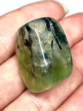 Load image into Gallery viewer, One (1) Large A Grade Rutilated Prehnite Tumbled Stone