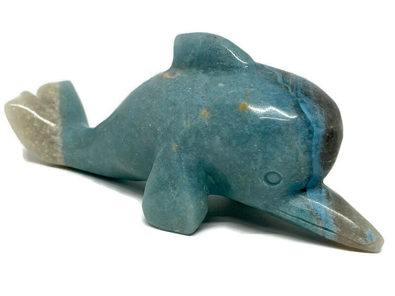 Large Hand Carved Trolleite Dolphin