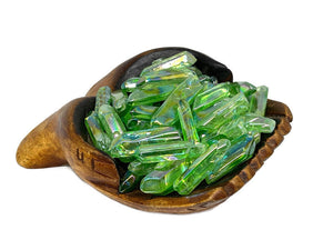Green Emerald Aura Quartz Crystal Points - 50 grams lot
