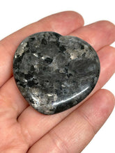 Load image into Gallery viewer, Larvikite Heart Shaped Worry Stone