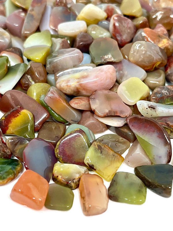 Tumbled A Grade Rainbow Agate Crystal Chips (100g)