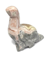 Load image into Gallery viewer, Pink Mexican Crazy Lace Agate Carved Crystal Dinosaur