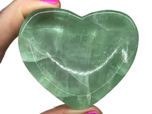 Load image into Gallery viewer, Pretty Green Fluorite Crystal Heart Shaped Decorative Dish