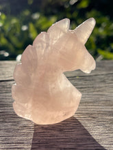Load image into Gallery viewer, Brazilian Rose Quartz Crystal Unicorn Carving