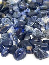 Load image into Gallery viewer, Tumbled Sodalite Chips - large (100g)