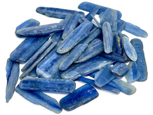 Polished A Grade Brazilian Blue Kyanite Crystal chips - large blades (100g)