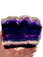 Load image into Gallery viewer, Multicoloured Rainbow Fluorite Crystal Polished Slice
