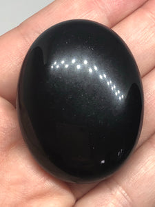 Black Agate Palm Stone