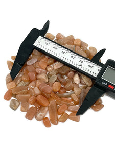 Tumbled AAA Peach Moonstone with Sunstone Crystal Chips (100g)