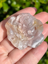 Load image into Gallery viewer, Carved Cherry blossom Flower Agate Crystal Rose