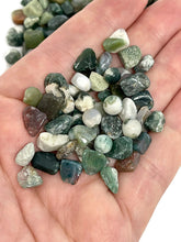 Load image into Gallery viewer, Tumbled Moss Agate Crystal Chips (100g)