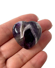 Load image into Gallery viewer, One (1) Chevron Amethyst Crystal Heart