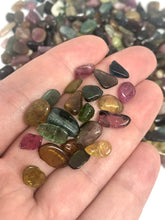 Load image into Gallery viewer, Tumbled A Grade Rainbow Tourmaline Crystal Chips (100g)
