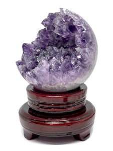 Amazing AAA 9.8 Cm Amethyst Geode Crystal Sphere