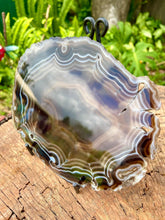 Load image into Gallery viewer, Huge 18.5 Cm A Grade Polished Agate Slice in Display Stand