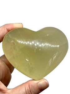 8.7 Cm Lemon Quartz Crystal Puffy Heart