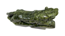 Load image into Gallery viewer, 19.5 CM Green Serpentine Jade Prowling Tiger Carving