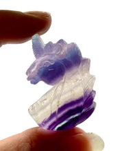 Load image into Gallery viewer, Multicoloured Rainbow Fluorite Carved Crystal Unicorn