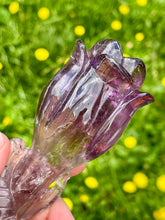 Load image into Gallery viewer, XL Hand Carved AAA Long Stemmed Amethyst Crystal Roses