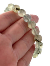 Load image into Gallery viewer, Premium Quality Faceted Rutilated Prehnite with Epidote Beaded Bracelet