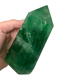 Large Bright Green Fluorite Crystal Generator Point