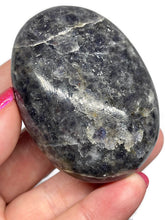 Load image into Gallery viewer, Large Iolite with Sunstone Palm Stone