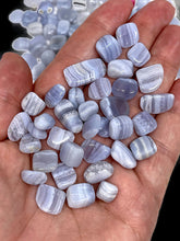 Load image into Gallery viewer, Tumbled Premium Quality Blue Lace Agate Crystal Chips (100g)