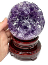 Load image into Gallery viewer, Amazing AAA 9.8 Cm Amethyst Geode Crystal Sphere