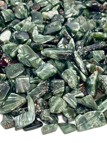 Tumbled A Grade Russian Seraphinite Crystal Chips (100g)