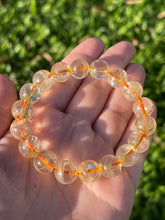 Load image into Gallery viewer, 12 mm Light Citrine Crystal Beaded Bracelet
