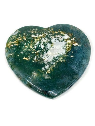 Large 10.8 Cm Moss Agate Heart
