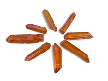 Load image into Gallery viewer, Orange Flame Aura Quartz Crystal Points - 50 grams lot