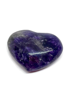 A Grade Deep Purple Violet Amethyst Crystal Heart
