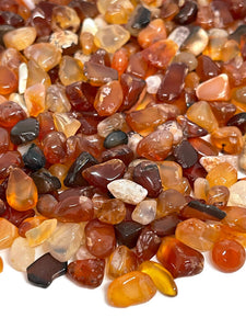 Tumbled A Grade Carnelian Crystal Chips #2 (100g)